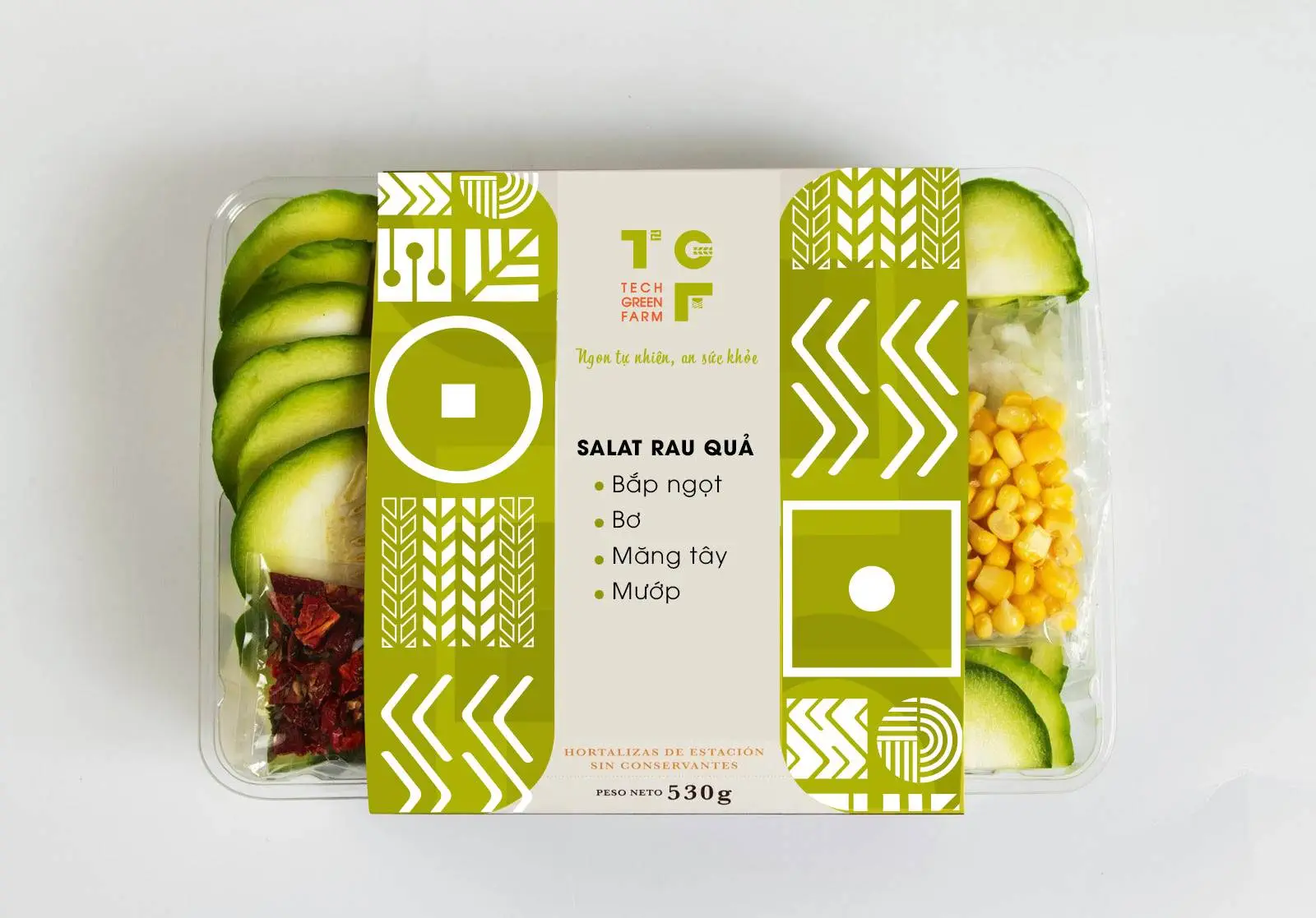 thiết kế bao bì tech green farm