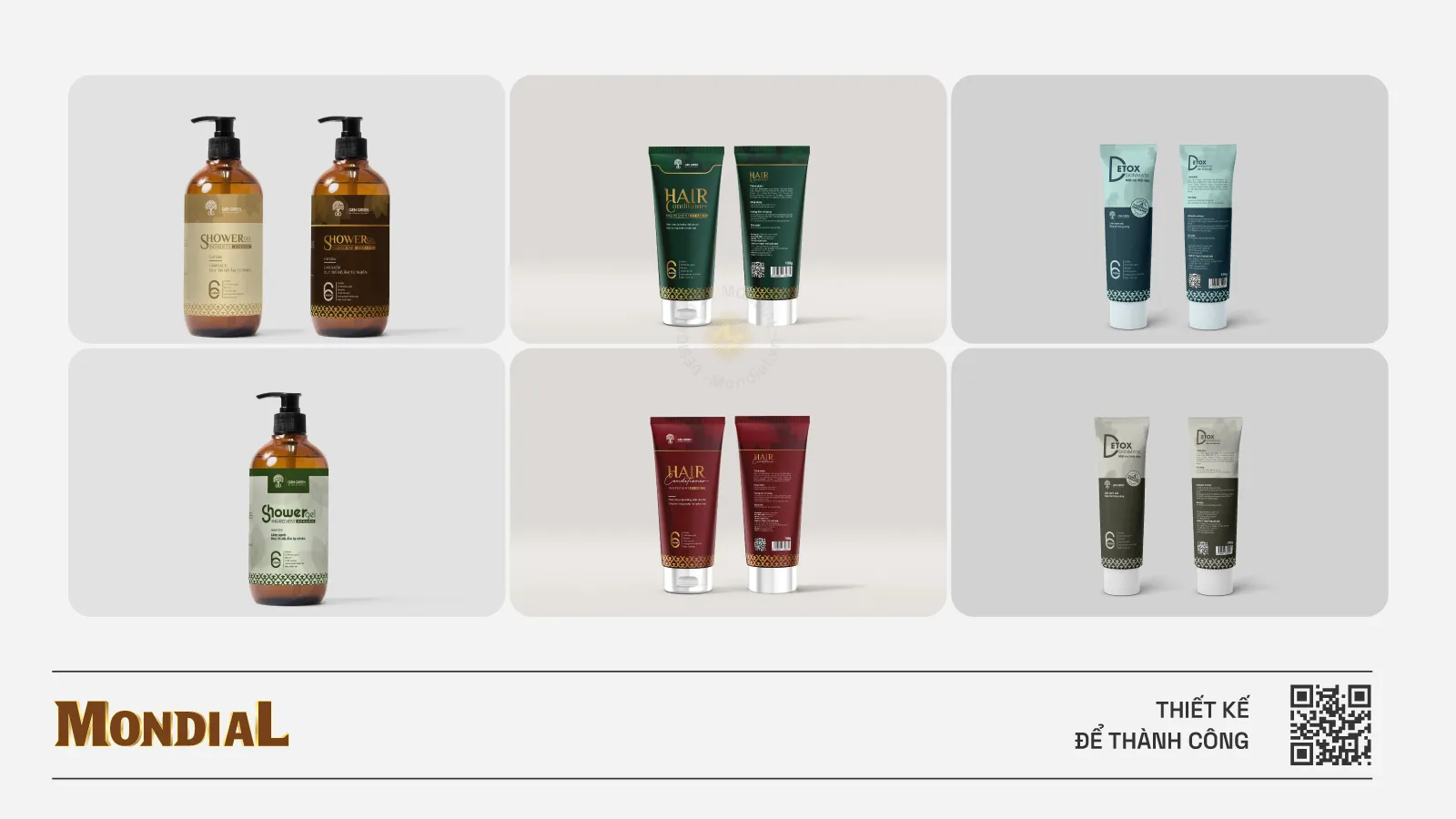 Thiết kế bao bì mỹ phẩm thương hiệu Green